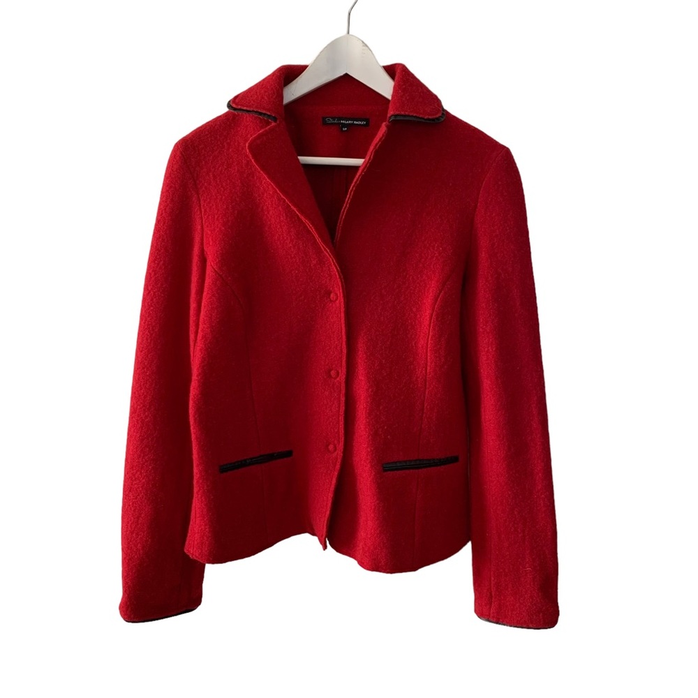 Hilary Radley Women’s Cardigan Snap Button Front Wool Blend Size Small Pockets